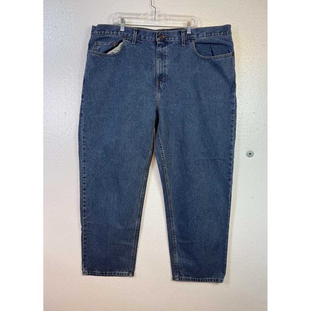Faded Glory jeans mens size 44x30 straight leg original fit blue‎ denim Western